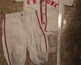 Early 1940's Vintage Baseball Uniform  E.K. Powe Elementary School in  Durham, N.C 