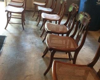 Antique Music Room Classic Mahogany Empire Flame . These (9) Chairs came out of St. Alban's School in Washington D.C.  