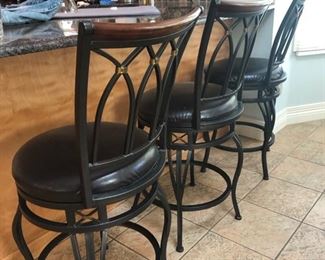 Three kitchen bar stools 