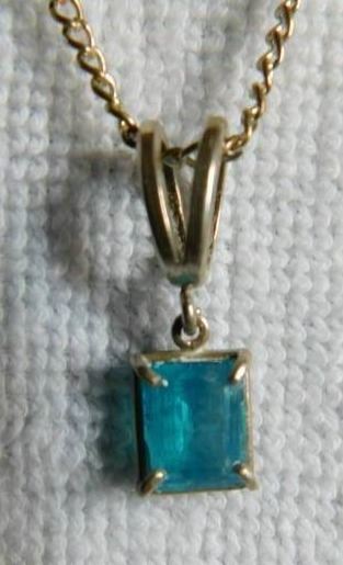 Greenish Blue Tourmaline Necklace