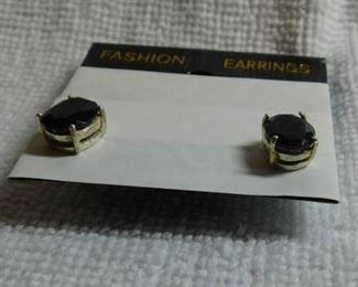 Thai Black Spinel Earrings
