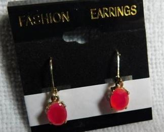 Reddish-Orange Carnelian Earrings