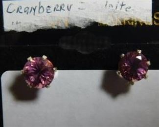 Cranberry Zandrite Earrings