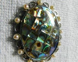 Abalone Shell & Pearl Necklace
