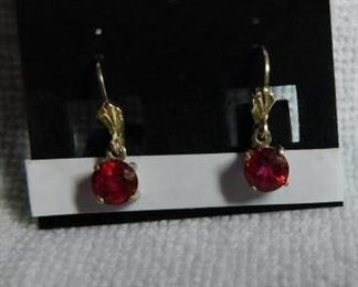 Red Topaz Earrings