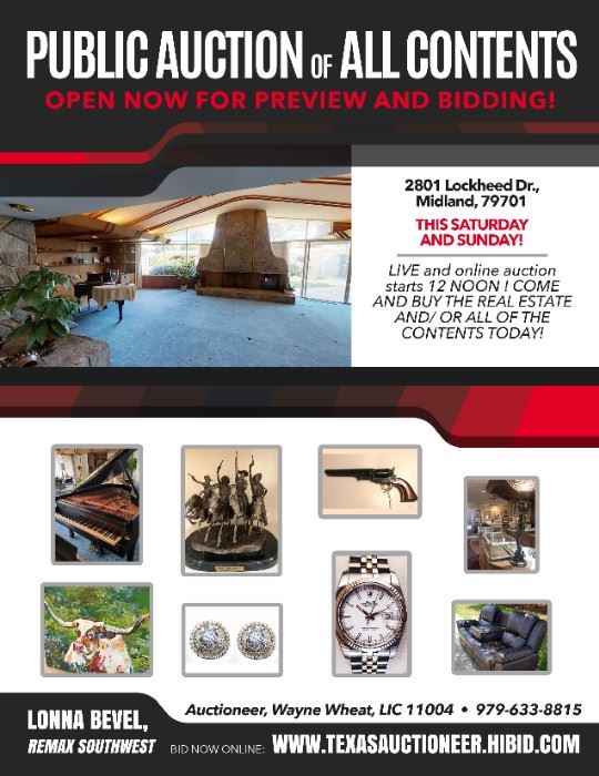 MIDLAND AUCTION FLYER AND NP AD