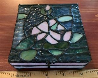 P-B2-14  $8  Stained glass Trinket Box