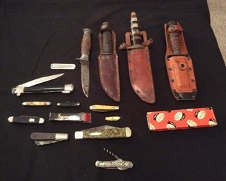 pocket knives and hunting knives