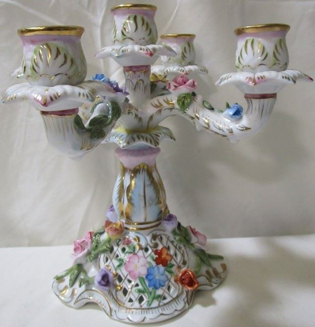 Lot# 348 - KPM Porcelain Candelabra