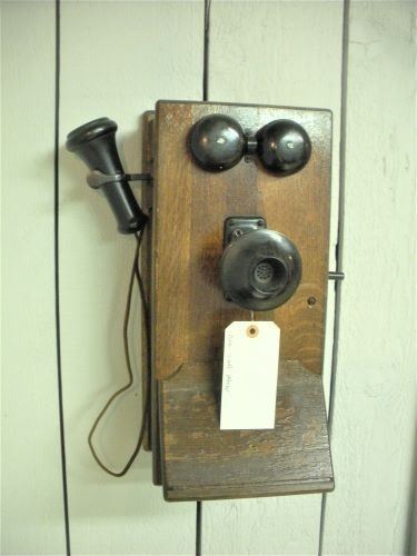 Antique Wall Telephone....be sure to stop by and show the young ones what phones used to be like....learning is always a good thing.
