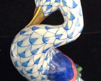HEREND Porcelain Standing Duck Figurine, Hungary