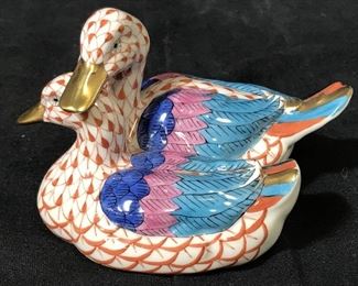 Herend Hungary Hand Painted Porcelain Ducks