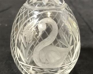 Etched Glass Faberge Egg