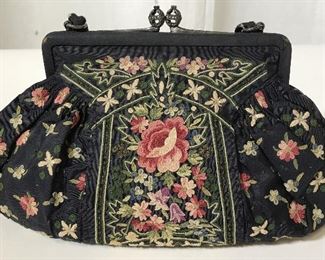 Antique Embroidered Silk Purse