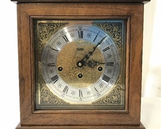 Vintage ALFRY Carved Wooden Mantel Clock