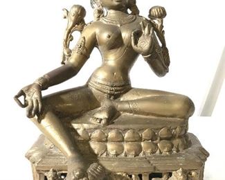 Brass Sculpture Hindu Goddess, Buddha