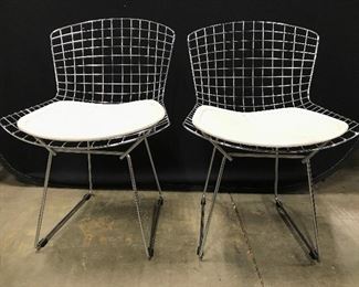 Pair KNOLL BERTOIA Metal Side Chairs
