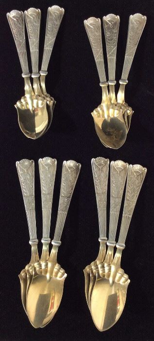 W&H Sterling g Silver Set Spoons , 12