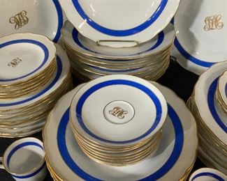Antique Meissen Porcelain Dinner Service, 62 pcs