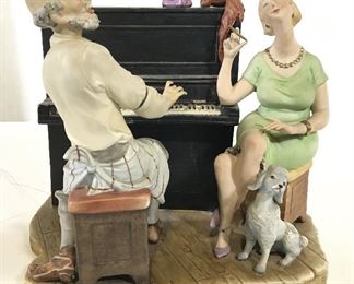 Vintage Porcelain Piano Player Music Box