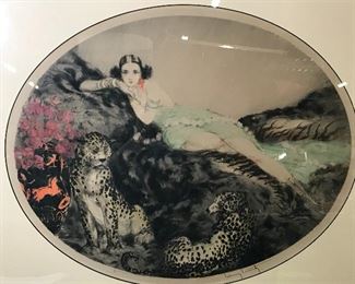 Louis Icart Signed Drypoint Etching