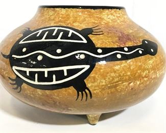 Signed MANA Footed American Pottery