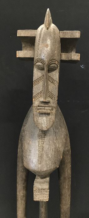 Senufo Hand Carved Standing Female Statue