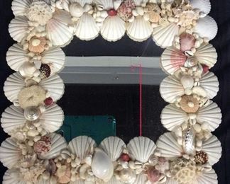 Handmade Scallop Shell Wall Mirror