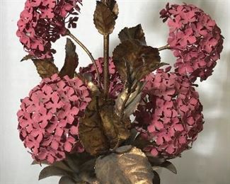 Vintage Hand Painted Metallic Floral Bouquet