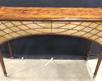 Carved Wooden High Console Table