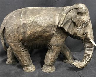 Hand Carved Solid Wood Elephant Statue