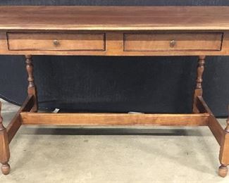 Wooden 2 Drawer Desk American Antique Repro