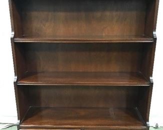 Vintage Carved Mahogany Bookcase W Drawers