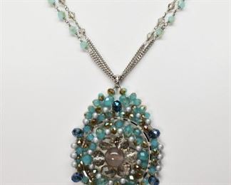 Denis & Charles Crystal Bead Necklace