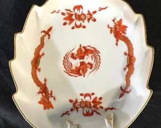 Vintage MEISSEN Porcelain Leaf Dish