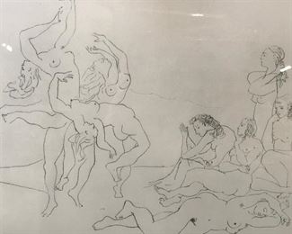 PABLO PICASSO Signed Lithograph Nude Figures