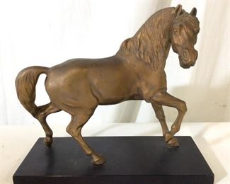 Bronze Horse Sculpture On Base