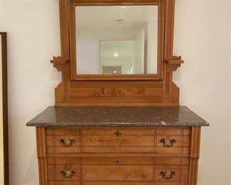 Gorgeous antique Eastlake marble top dresser