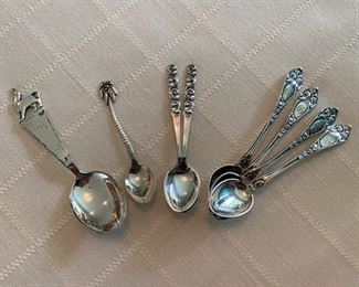Vintage and antique sterling silver spoons