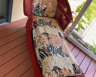 1920’s/1930’s Bar Harbor style wicker chaise lounger