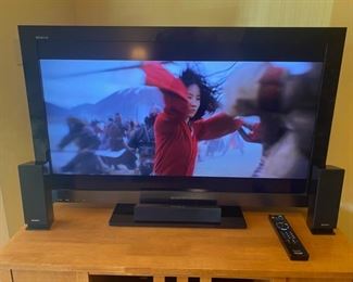 Sony Bravia 40” 1080p LCD TV and Sony five speaker Home Theatre System with subwoofer(two speakers and subwoofer not pictured)