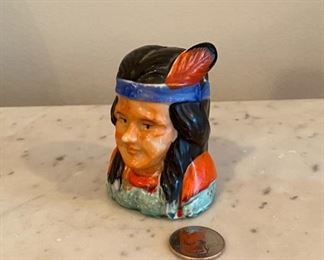 Vintage American Indian head porcelain bank