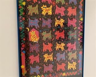 1989 Jeff Low signed “Chili Dogs - Hot Stuff” poster in excellent vintage condition