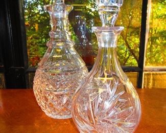 Crystal Decanters Flat Stopper $65.00, Bulbous Stopper $55.00