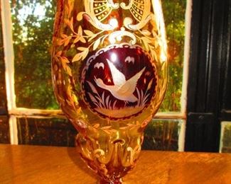 Czech Etched Vase $215.00