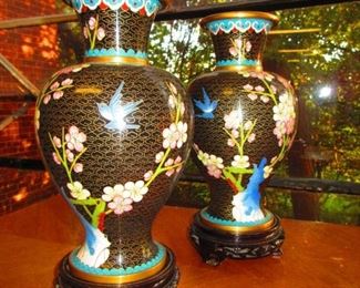 Pair of Cloisonne Vases $185.00