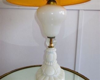 Milk Glass Oil Lamp Base (Converted) $75.00