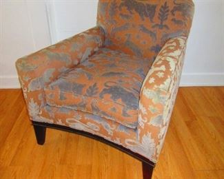Figural Burnt Velvet Chair $425.00