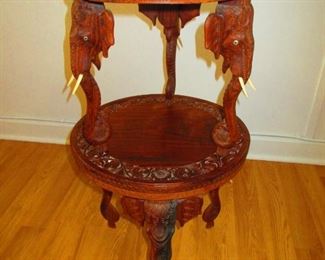 Hand-carved Elephant Tables- Small $95.00, Large $135.00