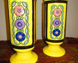 Pair of Czech Eichwald Vases $135.00
